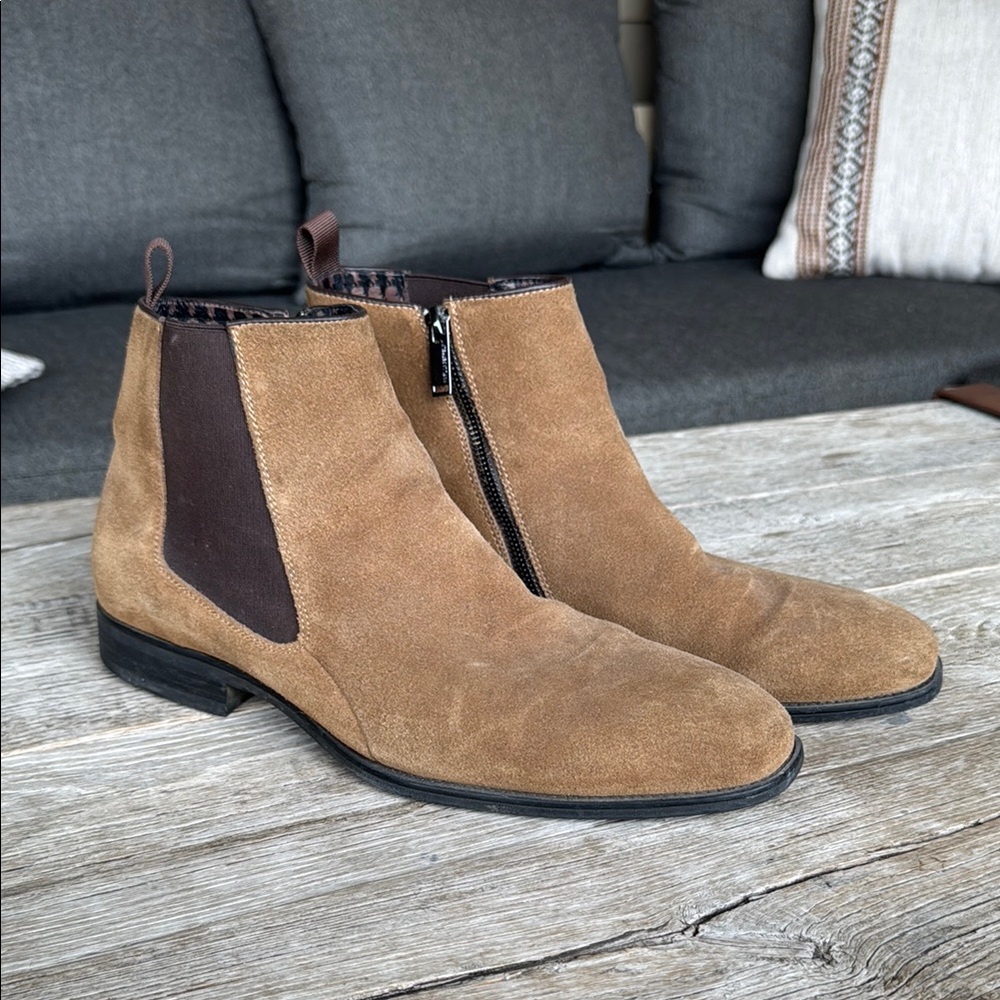 Karl Lagerfeld Brown Suede Ankle Boots
